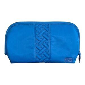 Lug Travel Lay Flat Teal Nylon Zip Around Cosmetic Toiletry Bag